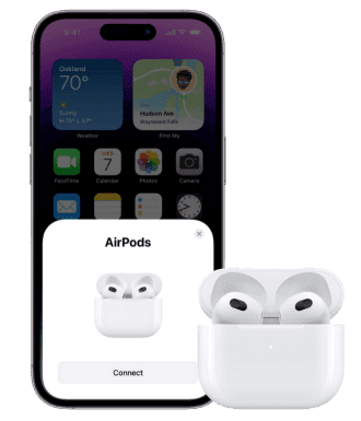 AirPods instant pairing mobile view